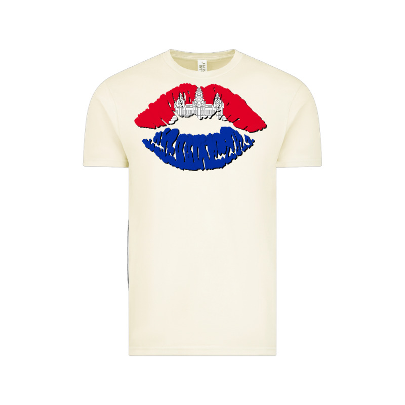 Cambodian Flag Lips Vintage Tee by AdoDesignShop | Teevron
