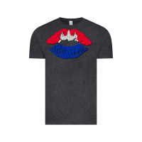 Vintage Black cambodian flag lips Vintage Tee - AdoDesignShop