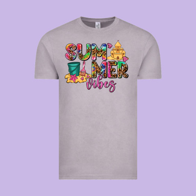 Summer Vibes Vintage Tee Designed By Adodesignshop