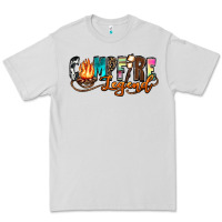 Dove Grey campfire legend Premium Tee - Zillion Design Studio