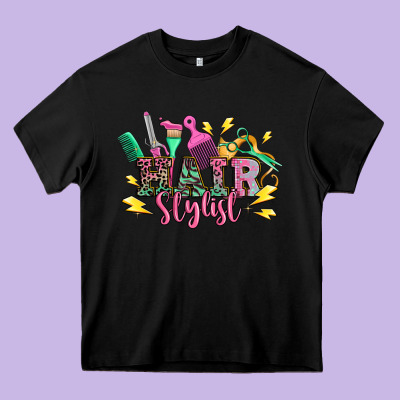 Hair Stylist Heavy Core Tee Designed By Texasbilliewilder