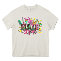 Cream hair stylist Heavy Core Tee - texasbilliewilder