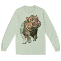 Matcha baby hippo Long Sleeve Tee - LillyAllenDesigns