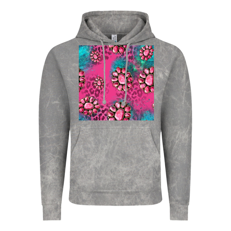 Pink Turquoise Gemstoes Seamless Pattern Vintage Hoodie by HRA Design Shop | Teevron