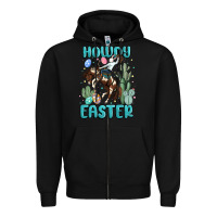 Black howdy easter Zipper Hoodie - MaliasSmallBusiness