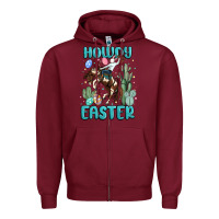 Burgundy howdy easter Zipper Hoodie - MaliasSmallBusiness