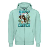 Seafoam howdy easter Zipper Hoodie - MaliasSmallBusiness
