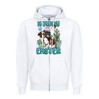 White howdy easter Zipper Hoodie - MaliasSmallBusiness