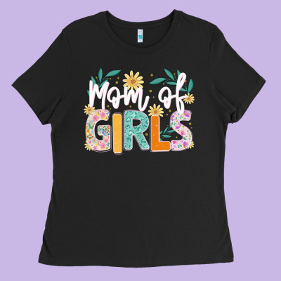 Mom Of Girls Ladies Tee Designed By Jahusdesignshop
