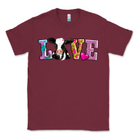 Burgundy love with cow Classic Tee - AdoDesignShop
