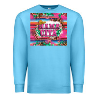 Ocean Blue mama cita cactus serape Premium Sweatshirt - LillyAllenDesigns