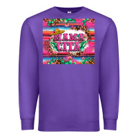 Purple mama cita cactus serape Premium Sweatshirt - LillyAllenDesigns