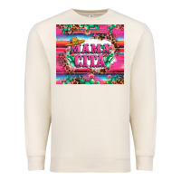 Sandshell mama cita cactus serape Premium Sweatshirt - LillyAllenDesigns