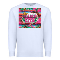 White mama cita cactus serape Premium Sweatshirt - LillyAllenDesigns