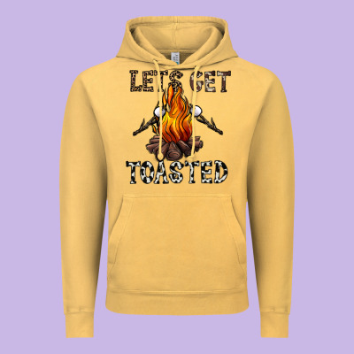 Lets Get Toasted Vintage Hoodie Designed By Cowhidedigitalart