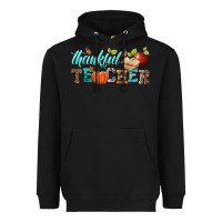 Black thankful teacher Heavyweight Hoodie - BundleAndBundleShop