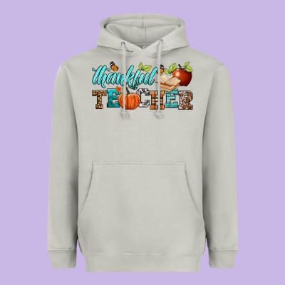Thankful Teacher Heavyweight Hoodie Designed By Bundleandbundleshop