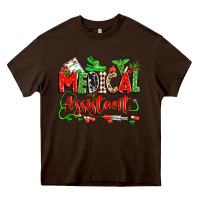 Chocolate Brown christmas medical assistant Heavy Core Tee - Zillion Design Studio