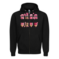 Black custom name valentine's day school pencils Zipper Hoodie - MaliasSmallBusiness