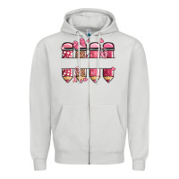 Custom Name Valentine's Day School Pencils Zipper Hoodie | Teevron