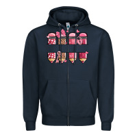 Navy custom name valentine's day school pencils Zipper Hoodie - MaliasSmallBusiness