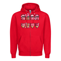 Red custom name valentine's day school pencils Zipper Hoodie - MaliasSmallBusiness