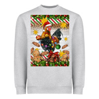 Christmas Rooster Heavyweight Sweatshirt | Teevron