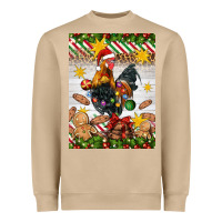 Mushroom Christmas rooster Heavyweight Sweatshirt - Artiststas
