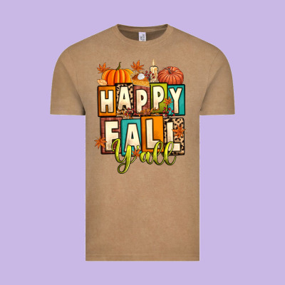 Happy Fall Y'all Vintage Tee Designed By Artiststas