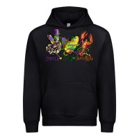 Black peace love crawfish mardi gras Urban Hoodie - CowGirlArtShop