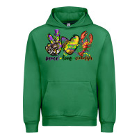 Emerald peace love crawfish mardi gras Urban Hoodie - CowGirlArtShop