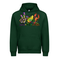 Forest Green peace love crawfish mardi gras Urban Hoodie - CowGirlArtShop