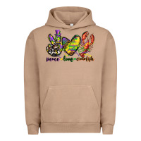 Pigment Burro peace love crawfish mardi gras Urban Hoodie - CowGirlArtShop