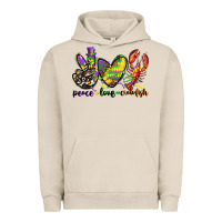 Pigment French Oak peace love crawfish mardi gras Urban Hoodie - CowGirlArtShop