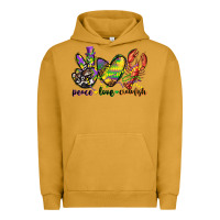 Pigment Peanut Butter peace love crawfish mardi gras Urban Hoodie - CowGirlArtShop