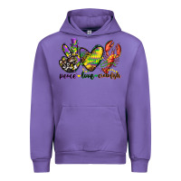Tulip peace love crawfish mardi gras Urban Hoodie - CowGirlArtShop