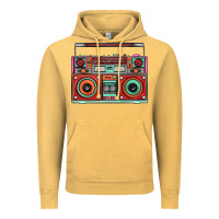 Vintage Mustard Boombox Vintage Hoodie - FaDigitalArtStudio