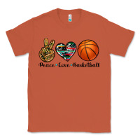 Copper peace love basketball Classic Tee - Artiststas