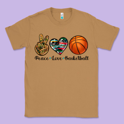 Peace Love Basketball Classic Tee Designed By Artiststas