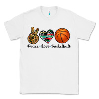 White peace love basketball Classic Tee - Artiststas