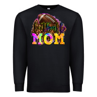 Black football mom Premium Sweatshirt - LillyAllenDesigns