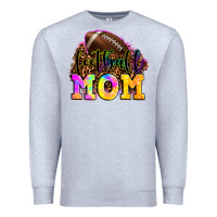 Heather Grey football mom Premium Sweatshirt - LillyAllenDesigns