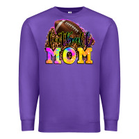 Purple football mom Premium Sweatshirt - LillyAllenDesigns