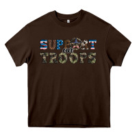 Chocolate Brown armed forces day support our troops Heavy Core Tee - Artiststas
