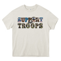 Cream armed forces day support our troops Heavy Core Tee - Artiststas