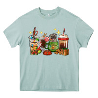 Arona Christmas coffee cups with Pug Heavy Core Tee - RanaPortraitStore