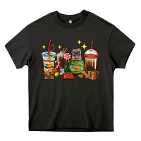 Asphalt Christmas coffee cups with Pug Heavy Core Tee - RanaPortraitStore