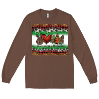 Chestnut Peace Love Christmas Trees Long Sleeve Tee - Jasminsmagicworld