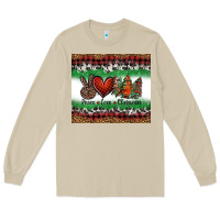 Mushroom Peace Love Christmas Trees Long Sleeve Tee - Jasminsmagicworld