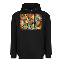 Black autumn distressed background Heavyweight Hoodie - BundleAndBundleShop